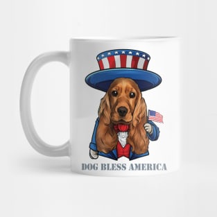 Cocker Spaniel Dog Bless America Mug